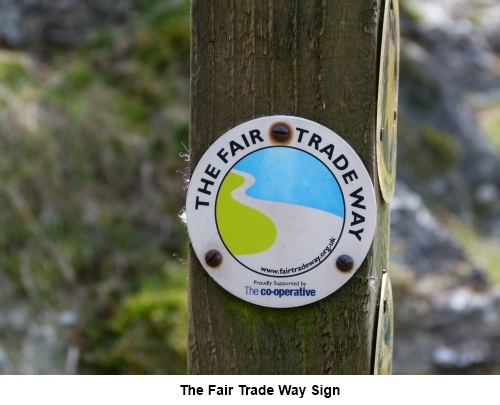 The sign for the Fair Trade Way