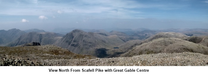 View north from Scafell Pike
