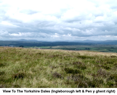 A view to the Yorkshire Dales with Ingleborough and Pen y ghent.