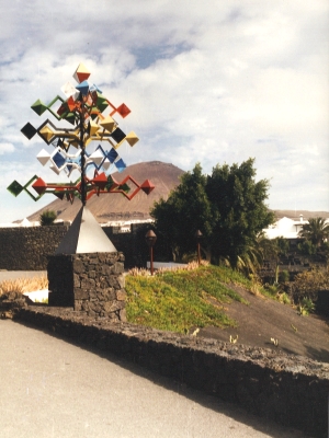 Mobile sculpture by the artist at Fundacin Csar Manrique