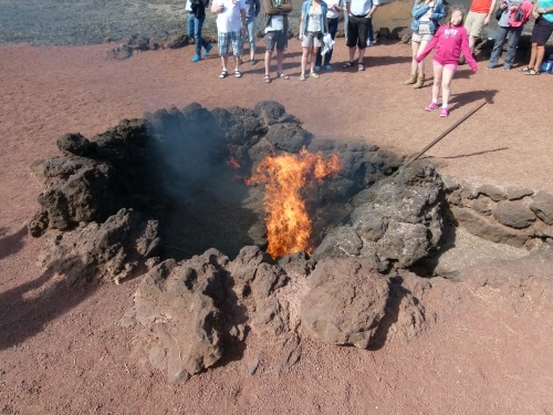 Fire pit at Timanfya