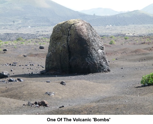 One of the volcanic 'bombs'.