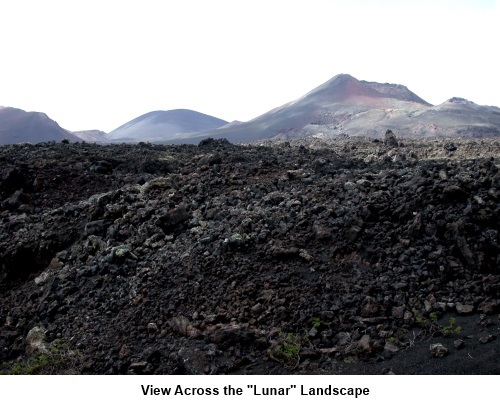 View over the lunar landscape