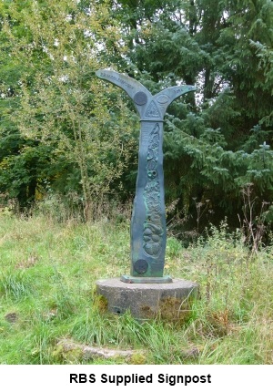 Unusual signpost provided by Royal Bank of Scotland