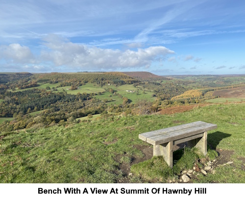 A bench with a view on Hawnby Hill.