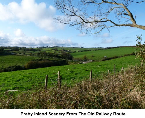 Pretty inland scenery from the old railway route.