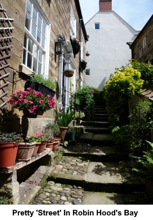 A pretty street in Robin Hood's Bay.