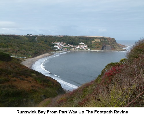 Runswick Bay from part way up the ravine.