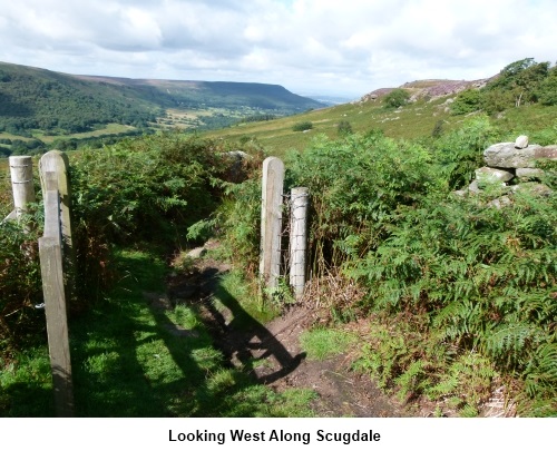 looking west along scugdale