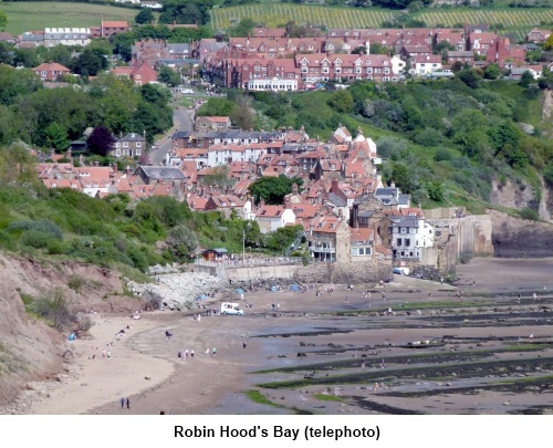 A close up of Robin Hood's Bay.