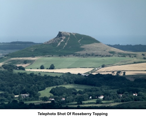 Telephoto shot of Roseberry Topping