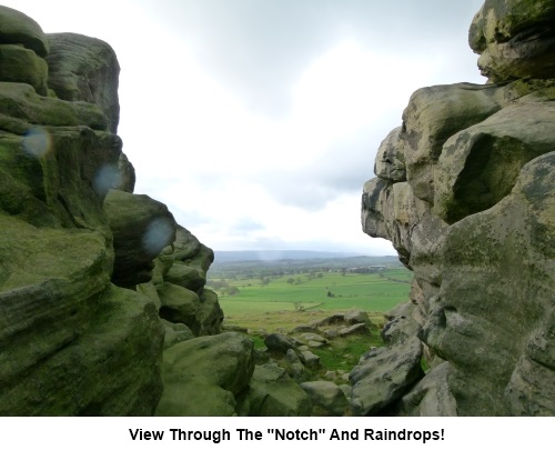 The view through the notch at Almscliff Crag