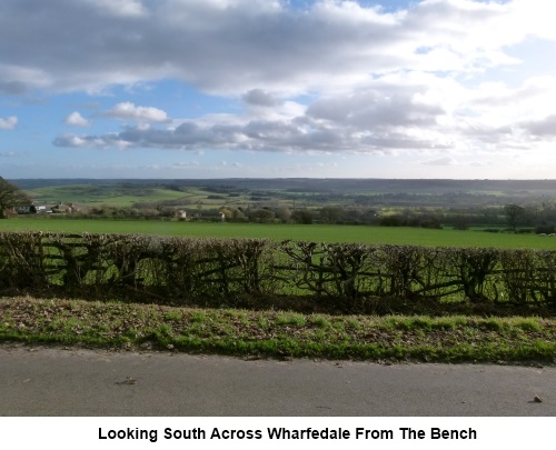 Looking south across the Wharfe valley from a bench