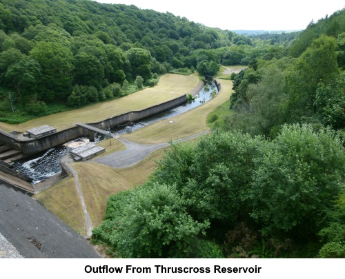 Outflow from Thruscross Reservoir.