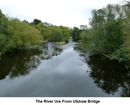 The River Ure taken from Ulshaw Bridge.