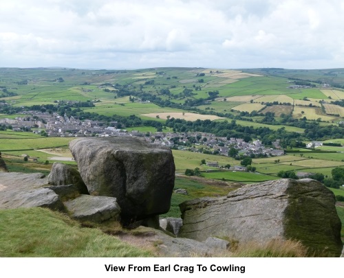 View from Earl Crag to Cowling