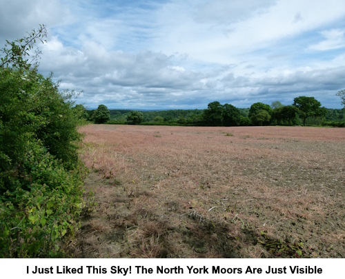 An attractive sky with the North York Moors in the background.