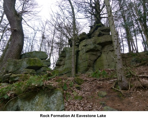 Rock formation at Eavestone Lake