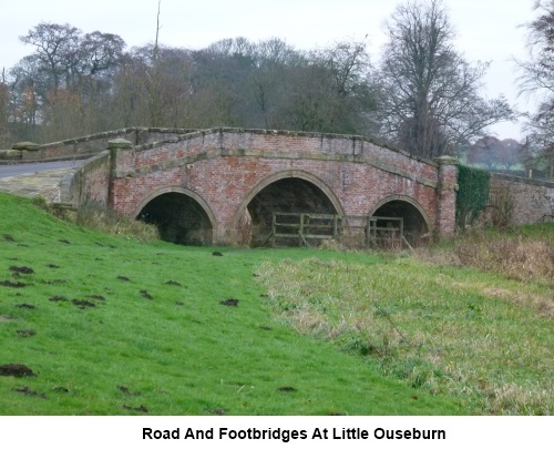 River and foot bridges at Little Ouseburn