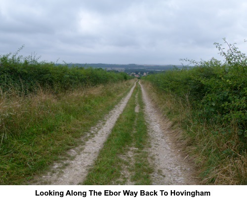 Looking back along the Ebor Way to Hovingham.