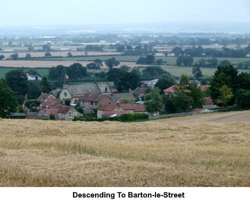 Descending to Barton-le-Street.