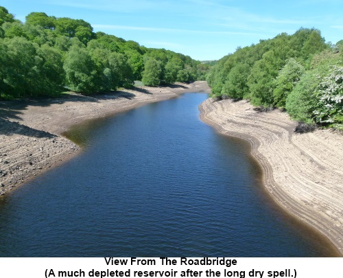 View from the footbridge at Leighton Reservoir