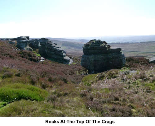 Rocks at the top of the crags.