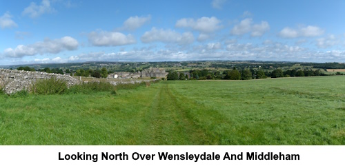 A view north over Wenskleydale and Middleham.