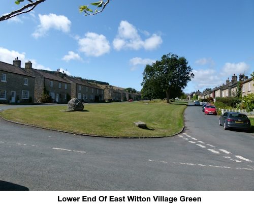The lower end of East Witton village green.