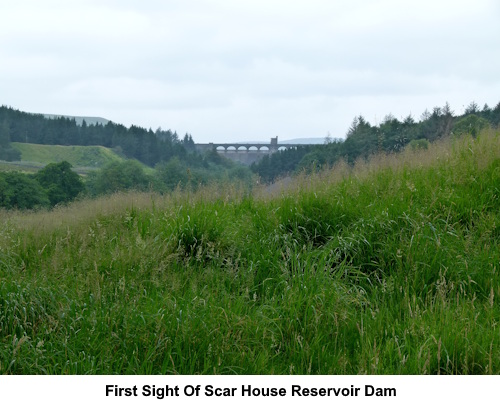 First sight of Scar House Reservoir.