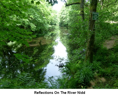 Reflectios on the river Nidd.