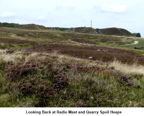 Radio mast and spoil heaps