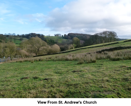 The countryside view from St Andrew's Church.