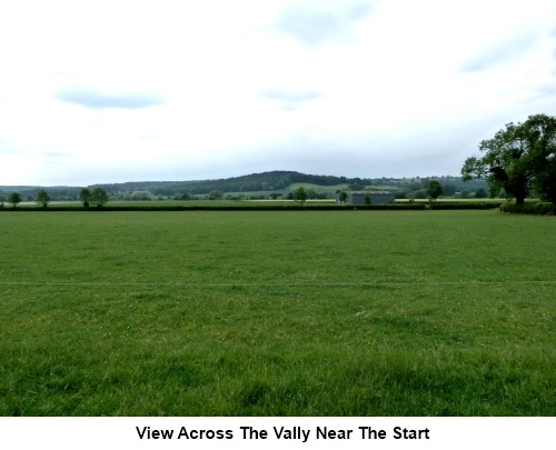 View across the valley at the start of the walk