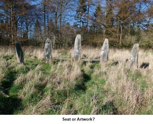 Artwork seat near Mickley