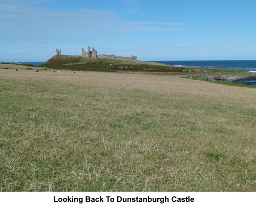 Looking back to Dunstanburgh Castle.