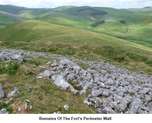 Remains of the fort's perimeter wall.