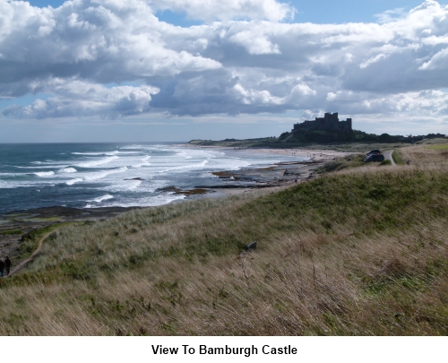 The view to Bamburgh Castle.