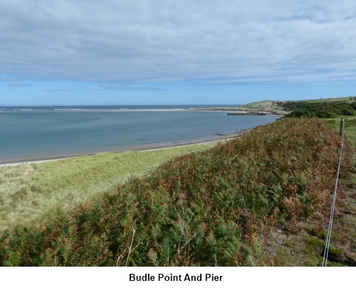 Budle Point and pier.