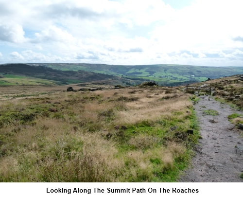 Looking along The Roaches ridge