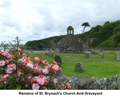 Remains of St. Brynach's Church and graveyard.