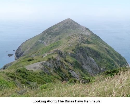 Looking along the Dinas Fawr peninsula