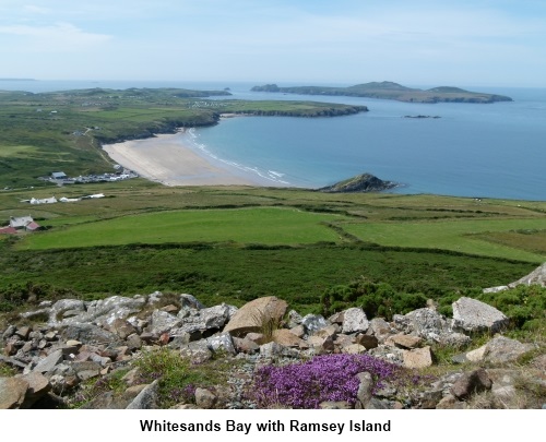 Whitesands bay and Ramsey Island