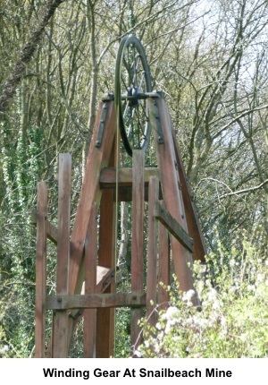 Snailbeach mine winding gear