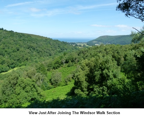 View to the sea just after joining the Windsor Way