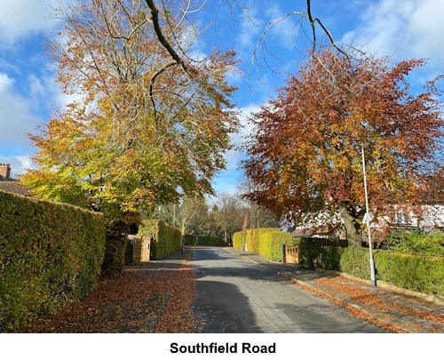 Autumn colours on Southfield Road.