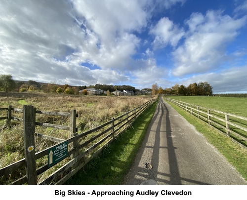 Big skies approaching Audley Clevedon.