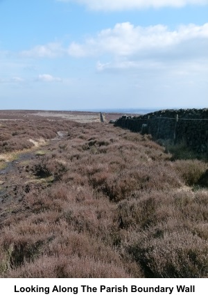 Looking along the parish boundary wall