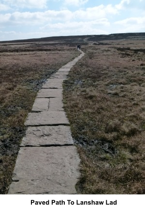 Paved path to Lanshaw lad