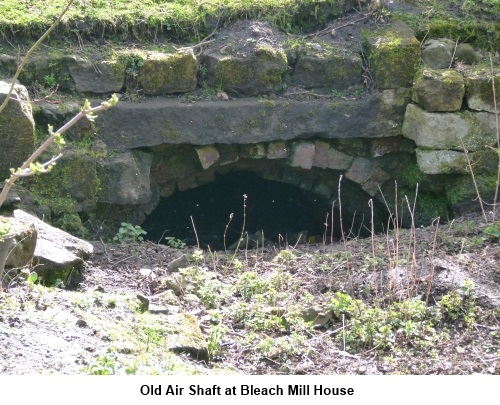 Industrial remains at Bleach Mill House